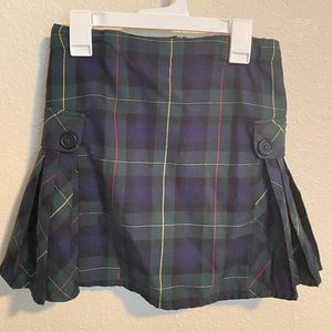 Lands kids plaid pleated skirt